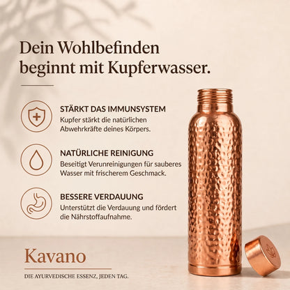 Kavano Kupferflasche - Wohlbefinden