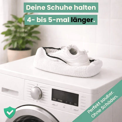 Deine Schuhe halten länger, weißer Beutel